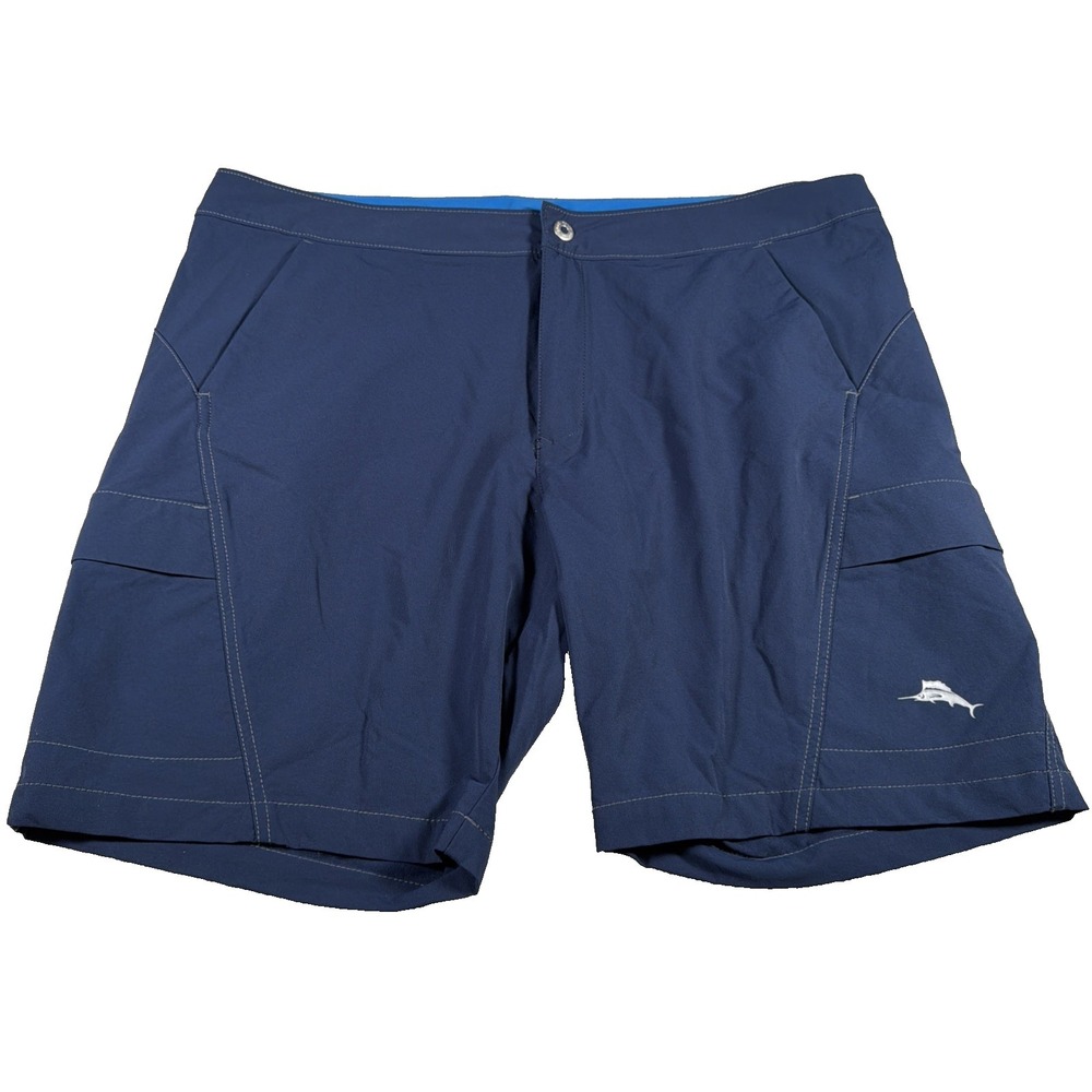 Tommy Bahama Mens Relax Hybrid Shorts 40 Blue Nylon Blend Lightweight Beach